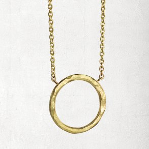 Guld halskde med organic cirkel