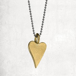 Halskde med guldhjerte