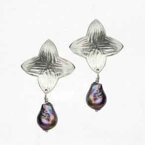 Stjerneblomst reringe med mrk perle