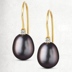 rebjler med brillant og ferskvandsperle i 4 forskellige farver