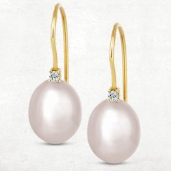 rebjler med brillant og ferskvandsperle i 4 forskellige farver