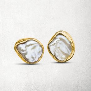 Gold-set restik med ferskvandsperle