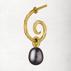 Organisk spiral restik med ferskvandsperle i 4 forskellige farver