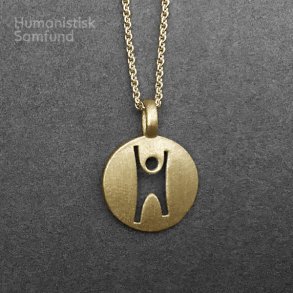 Lille forgyldt slv vedhng med kde