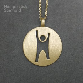 Stort forgyldt slv vedhng med kde