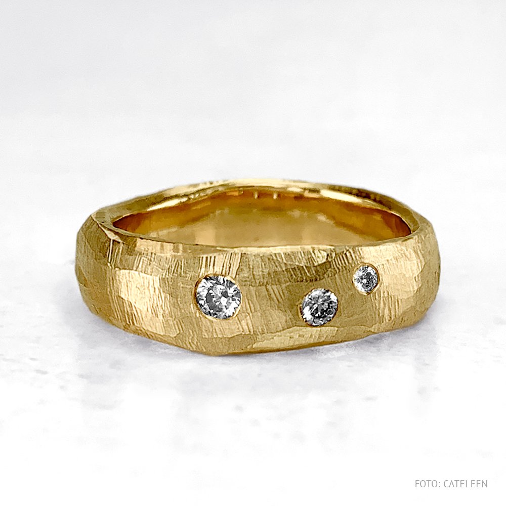 XL Organic ring med brillanter - Ringe - G-Ring