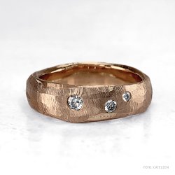 XL Organic ring med brillanter